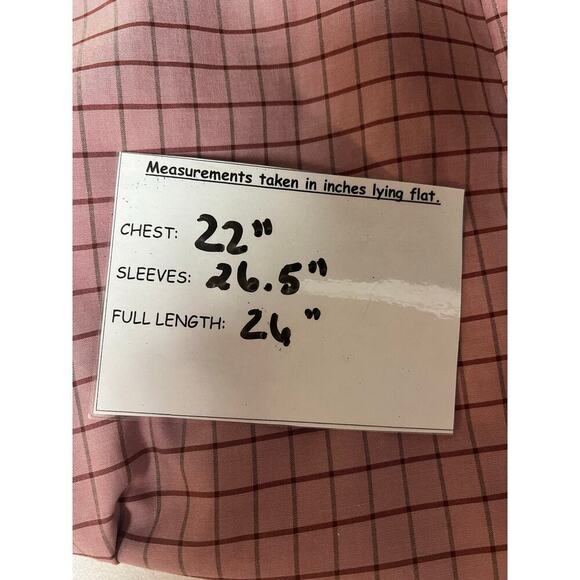 Untuckit Men's Pink Check Cotton Button Up Medium - Picture 7 of 8